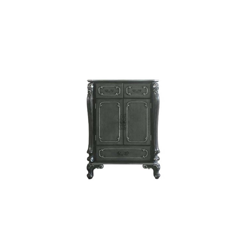 Commode 3 tiroirs House Delphine, finition gris anthracite