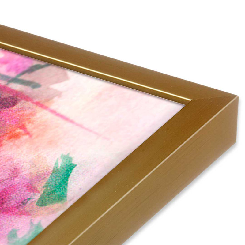 «Plum Drunk I» par Melissa Wang, reproduction d'art, H 36 po x l 24 po, Impression sur cadre ouvert sans papier mat, Doré