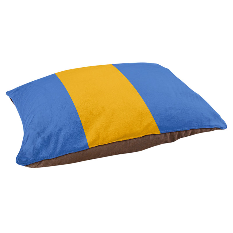 Coussin de lit pour chien Cincinnati, Très grand (l 50 po x P 40 po x H 7 po), Bleu / Or / Bleu
