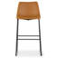 Ensemble de 2 tabourets de comptoir en similicuir avec cadre en fer brun-418540027-423125603