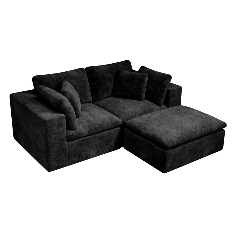 78.8*68.9" Modular Sectional Sofa Seat,Upholstered Compressed Couch For Living Room,Bedroom,Apartment,No Assembly Required,3PC Free Combination,Plush Corduroy Fabric