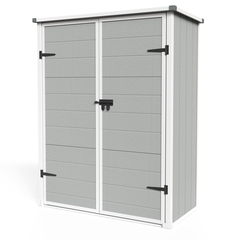 Versatile Outdoor 48 in. W x 21 in. D Resin Tool Shed With Shelf