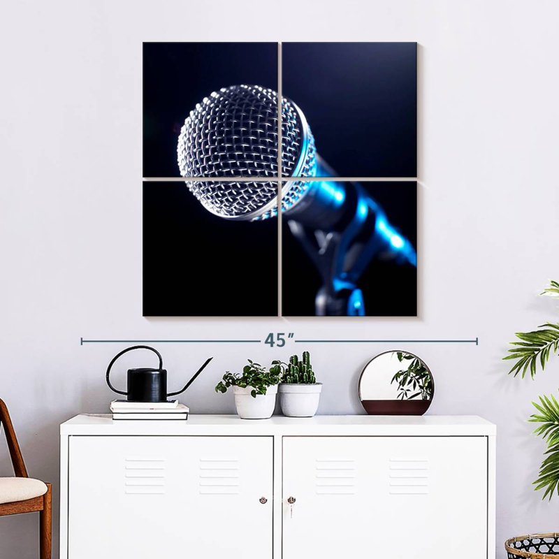 Abarca Microphone On A Stand, 32" H x 32" W