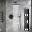 Ensemble de robinet de salle de bain pour salle de bain, pomme de douche à pluie avec douchette 12 po, système de douche mural avec valve à pression équilibrée