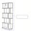 Ensemble de 2 bibliothèques combinées pour économiser de l'espace et une bibliothèque d'angle de 55 cm plus 80 cm de longueur pour l'option, 2 bibliothèques de groupe en forme de L x 1 + bibliothèque en forme de I x 1-133701665