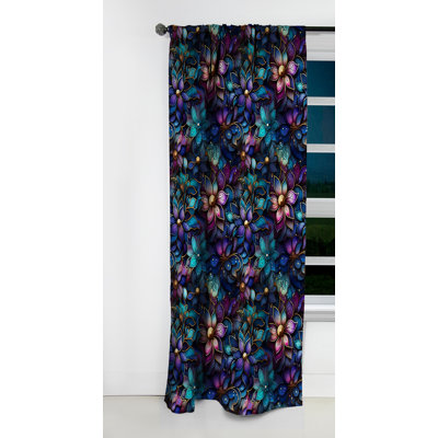 Motif marocain Boho II - rideau floral - rideau occultant floral - 1 panneau