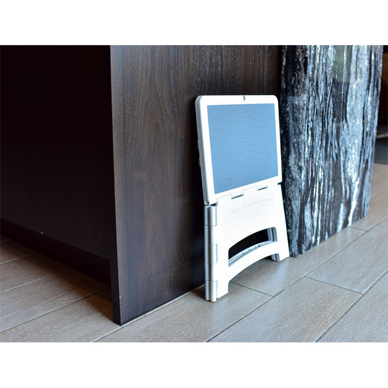 Mini Folding Step Stool, Short, Foldable, Lightweight With Slip Resistant Treads And Non-Slip Feet, White