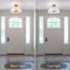 Plafonnier encastré 2 lumières avec verre nuage unique