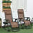 Set Of 2 Outdoor Rocking Chairs, Foldable Reclining Zero Gravity Lounge Rocker With Pillow