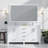 Distressed Grey Double Bath Vanity 60 In. W X 22 In. D, With Cultured Marble Top-117978772
