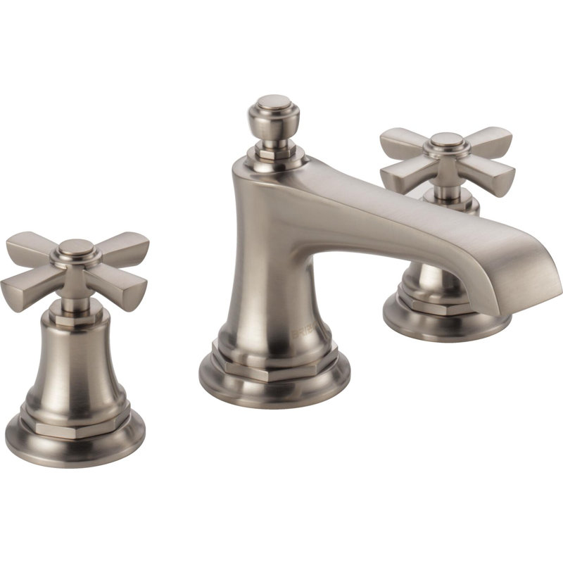 Rook® Widespread Lavatory Faucet, Luxe Nickel, 1.2 GPM, Cross
