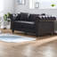 Luxueux canapé modulaire capitonné avec accoudoirs élégants et coussins moelleux