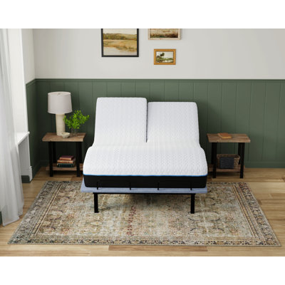 Copper Lux 12" Split Top Soft Memory Foam Mattress With Phase Change Cooling Fabric