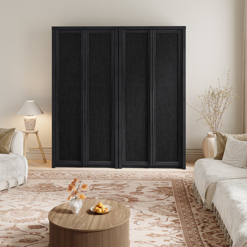 Retro Minimalism 66.9'' Tall Storage Cabinet, Black