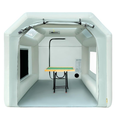 Cabine de peinture gonflable 10,8 x 8,2 x 7,2 pi avec ventilateur et système de filtration de l'air