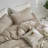 MooMee Duvet Cover Set with Zipper Closure & 8 Interior Ties 100% Washed Cotton Twill Soft Linen Like Textured-107383178-115279053