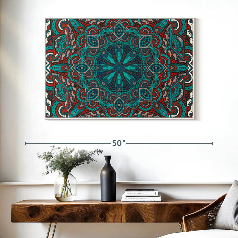 Mer Marocaine II, Cadre flottant blanc, 40 po x 27 po