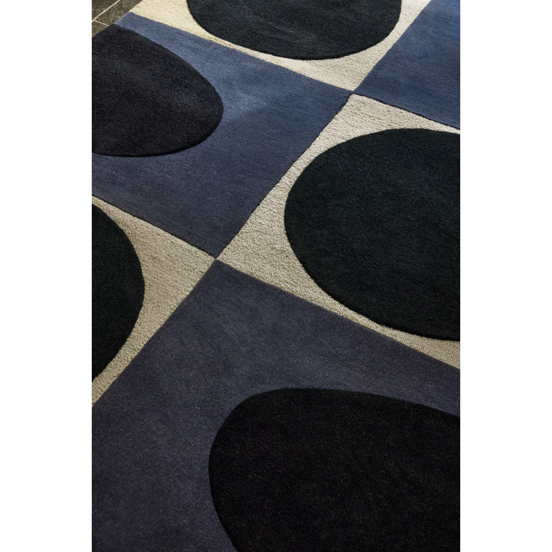Hand Tufted Wool Geometric Area Rug, Rectangle 8'2" x 11'6"