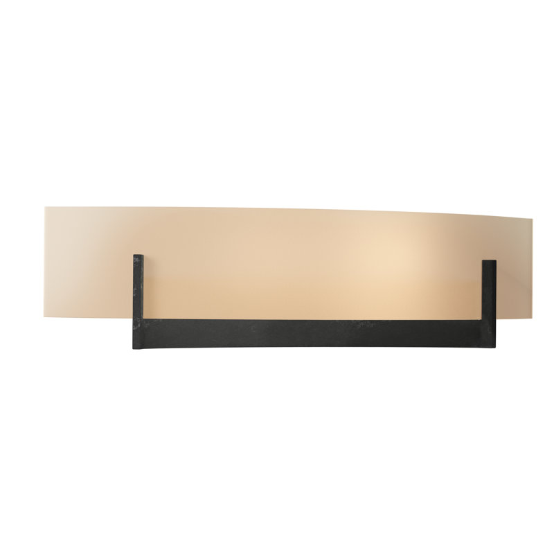 Scone encastré 2 lumières Axis, Noir, Sable, H 4,5 po x l 17,3 po x P 3,5 po