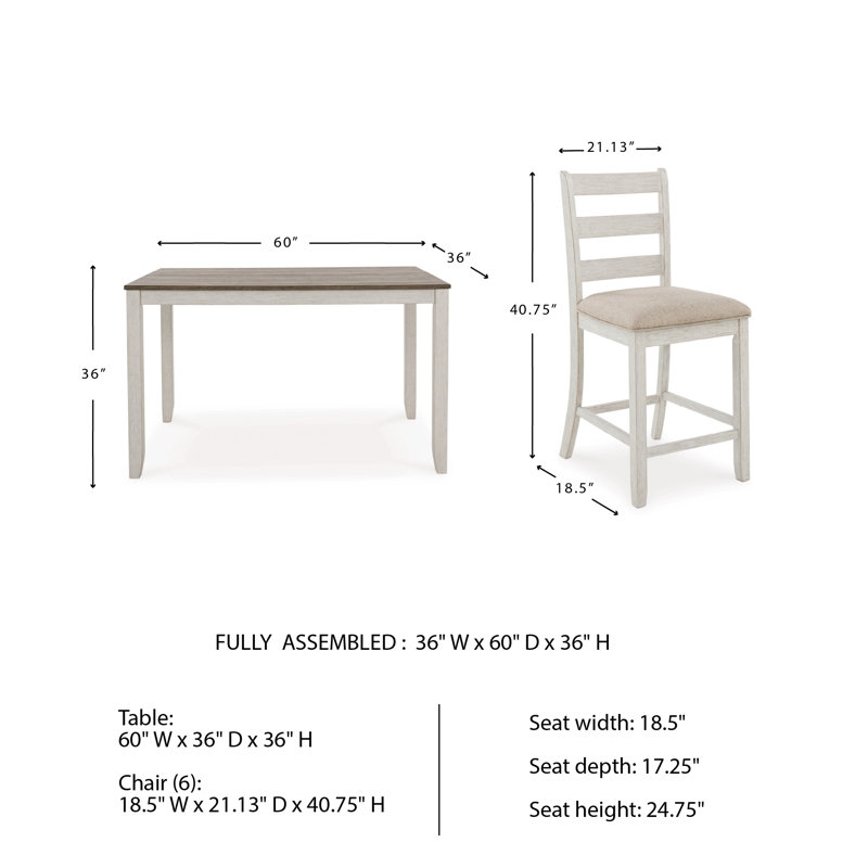 Lawandra 6 - Person Four Leg Dining Set