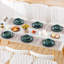 18 Pieces Ceramic Dinnerware Set, Green Set, Dinner Plate, Dessert Plate And Bowl Set For 6 Person, Round Plate And Bowl, Reactive Glazed Porcelain-1473282407