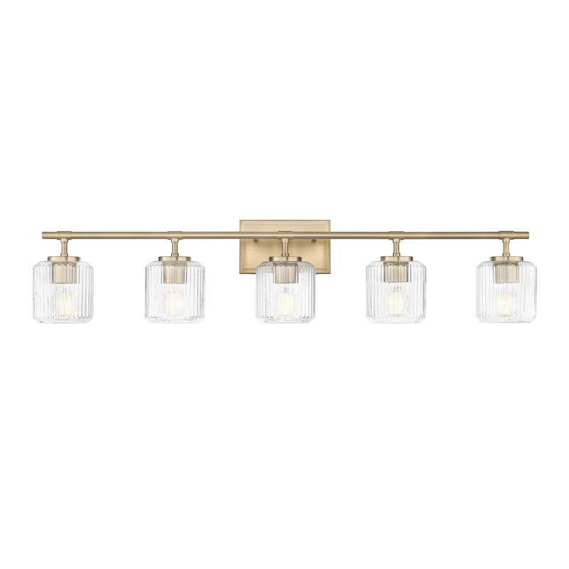 Ensemble de meuble-lavabo 5 lumières Braggs, Or brossé