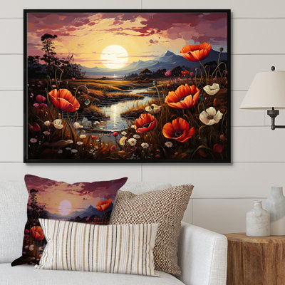" Orange Crimson Flower S Embrace "