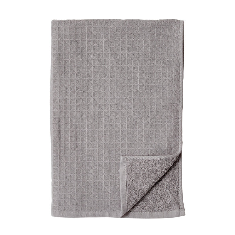 Waffle Twist Waffle Hand Towel, Gray