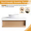 Meuble-lavabo mural moderne 36 po avec lavabo en céramique et tablette ouverte-129746530