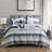 Cabana Stripe 7-Piece Navy White Yarn Dyed Comforter Set-296601915