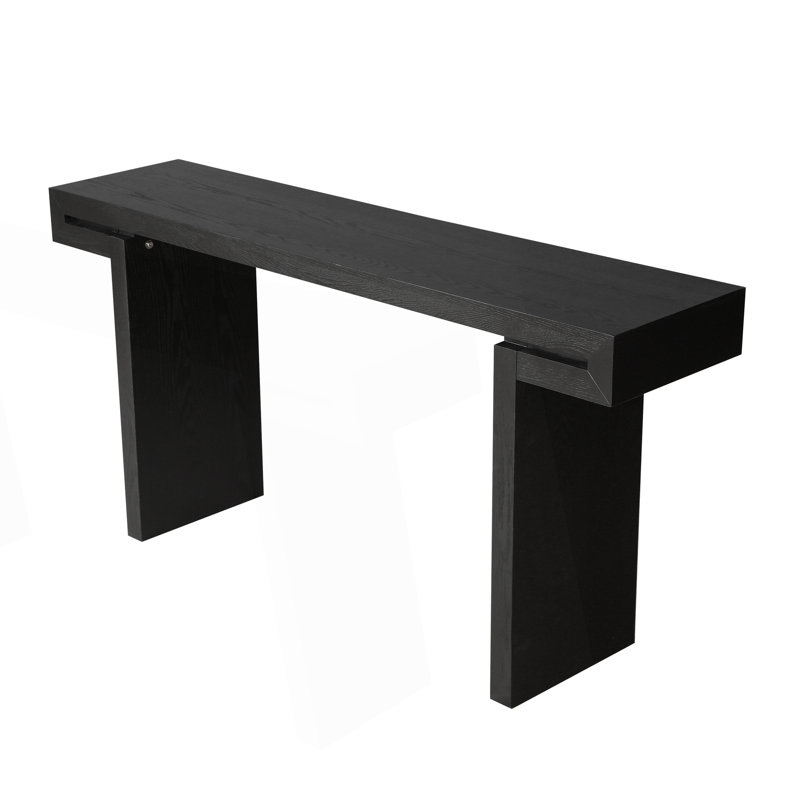 Rustic Farmhouse Console Table, Behind Couch Table, Black