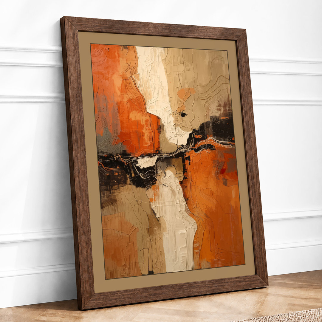 Earth Divided Abstract Framed Art Print