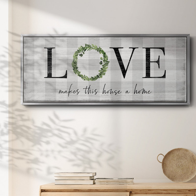 Makes This House A Home- Framed Canvas, 24" H x 60" W