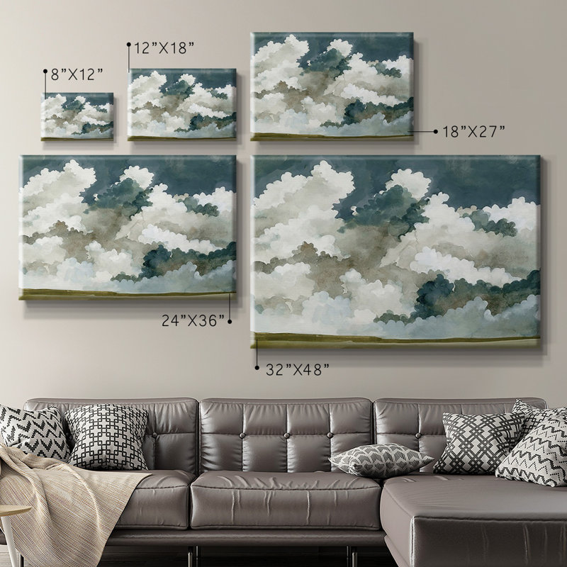 Toile tendue avec châssis Vast Neutral Sky III - prête à être accrochée, H 24 po x l 36 po
