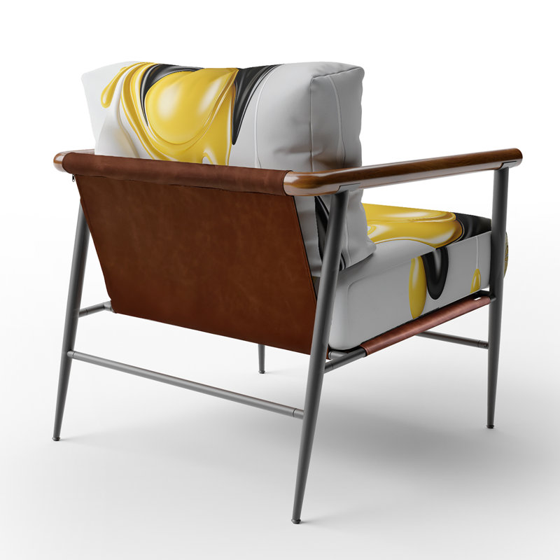 Fauteuil d'appoint rembourré liquide, Noir