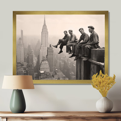 Vintage New York Empire State Building Workers - New York Wall Art