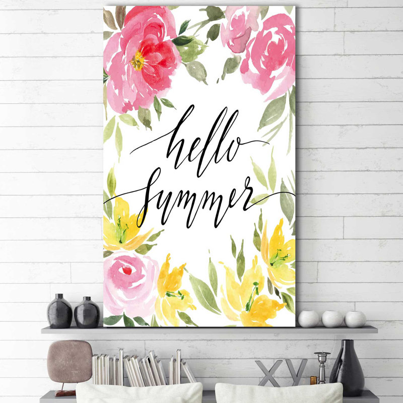 «Hello Summer», impression sur toile tendue, H 30 po x l 18 po x P 1 po