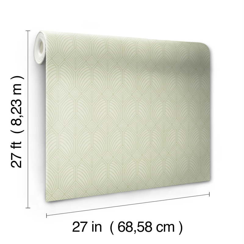 Rouleau de papier peint 27 pi x 27 po Arts and Crafts Craftsman, Vert