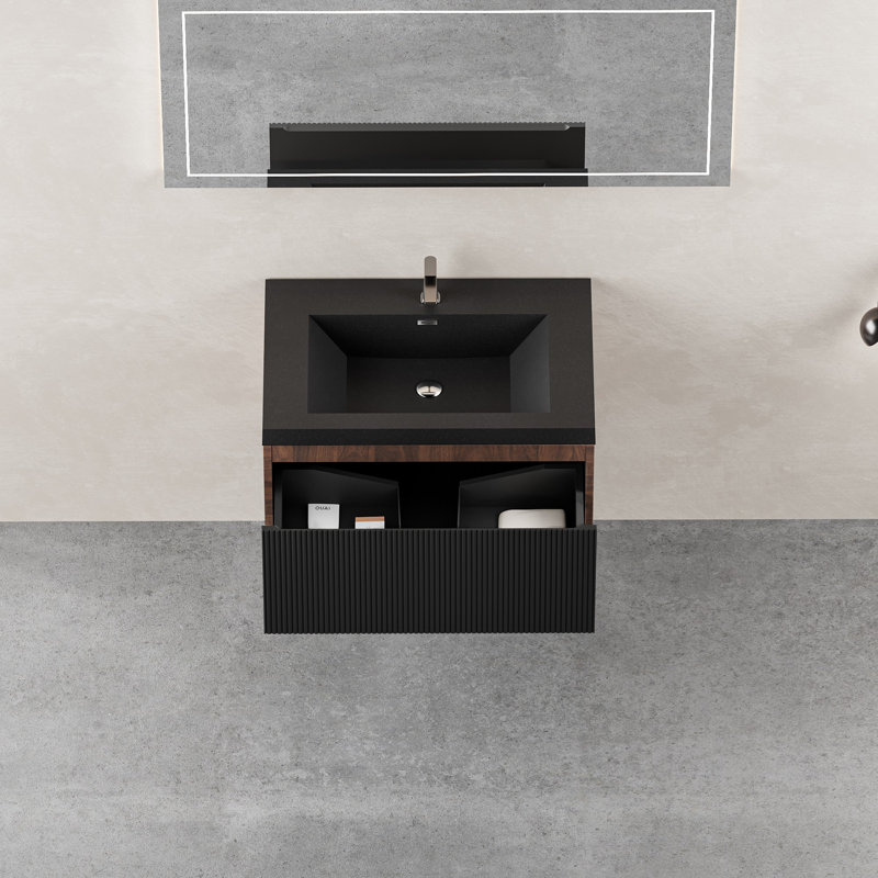 Meuble-lavabo flottant avec lavabo