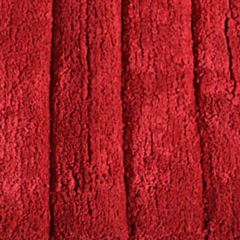 Linear Ribbed Two Piece Bath Mat Set, Cranberry