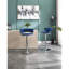 2 tabourets de bar en velours bleu - base en métal avec placage pour une apparence attrayante en velours réglable en hauteur, repose-pieds ergonomique-1632804862