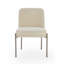 Chaise d'appoint en mélange de lin et crème Rothaltild