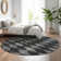 Premium Machine Washable Cerrito AMF578 Charcoal Rug