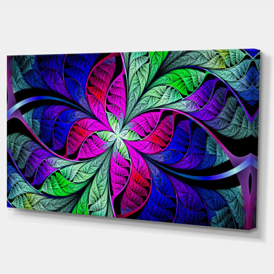 « multi-color vitrail », reproduction d’impression sur toile