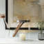 Porte-lanterne de table en verre