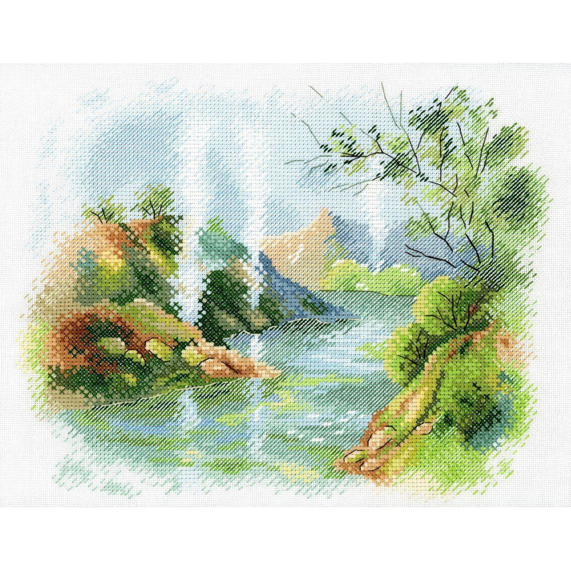 Kit de point de croix Hot Spring Valley A-041