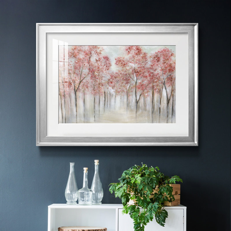 Blush Spring - peinture encadrée, Cadre argenté, H 26,5 po x l 36,5 po x P 1,5 po