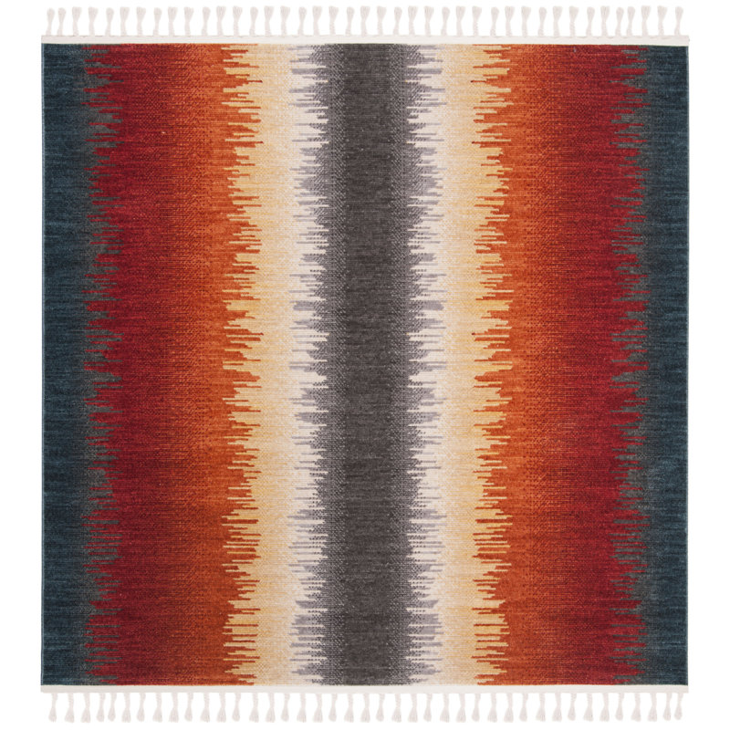 Roosevelt Abstract Indoor/Outdoor Rug, Square 6'3"