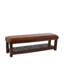 Banc de rangement en cuir véritable