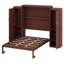 Lit escamotable en bois avec 2 garde-robe et tablette de rangement-565799192